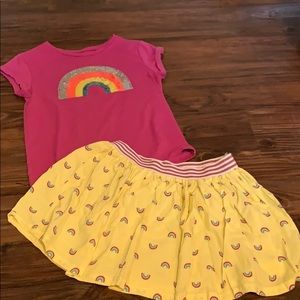 Gymboree Outfit - Skirt & Flip Tee Size 7-8